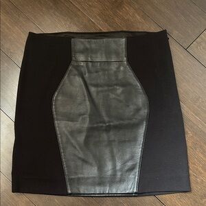 Guess by Marciano Black and Leather Pencil Skirt